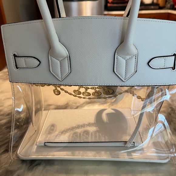 DeVesi Clear Boss Hand painted Tote - Picture 4 of 17
